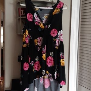 Torrid floral high low tank top